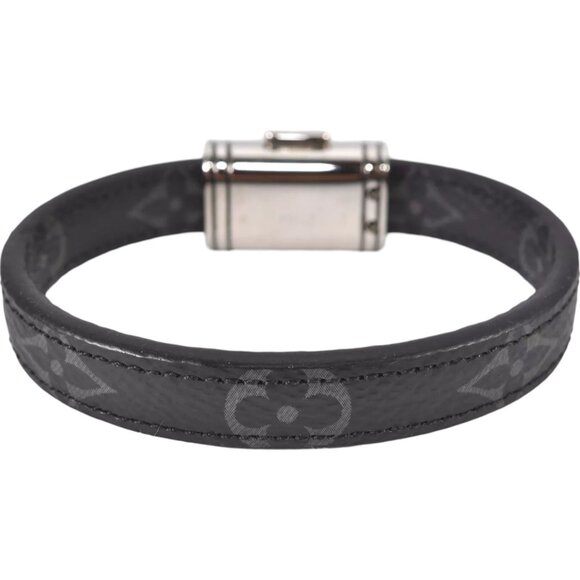 633356AO (S6) Louis Vuitton Bracelet Clip It Black Monogram Eclipse - Picture 4 of 12